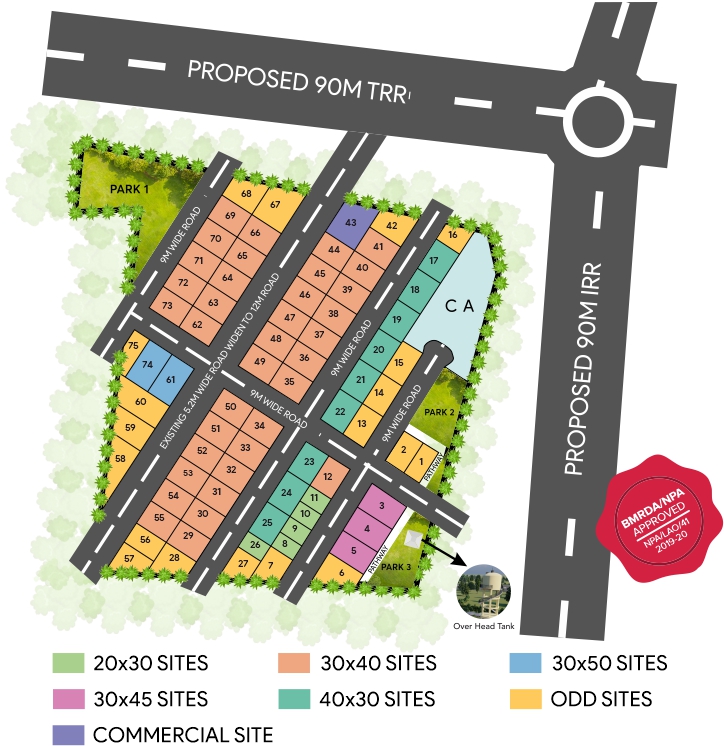 Urban Icon Master Plan BMRDA RERA Approved Premium Layout